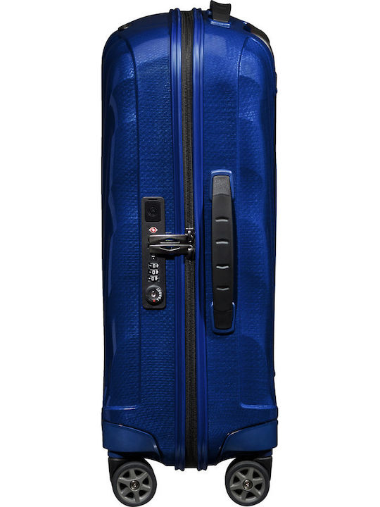 Samsonite C-Lite Куфар За Пътуване Кабинен Твърд Син С 4 Колела Височина 55см