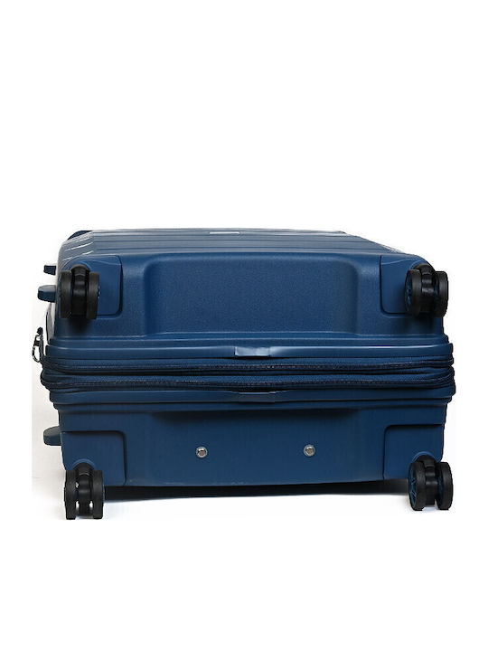 Airtex Paris UMQV47 Cabin Hard Blue Travel Suitcase with 4 Wheels Height 55cm