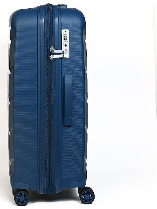 Airtex Paris BAMT46 Mittlerer Hartschalenkoffer Blau mit 4 Rädern Höhe 67,5cm