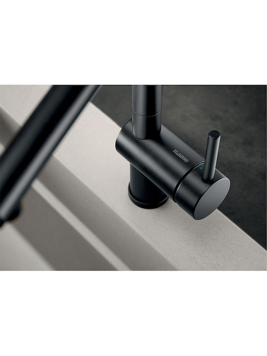 Blanco Linus-S Kitchen Faucet Counter with Shower Black Matt