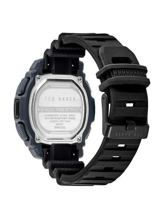 Ted Baker Γυναικείο Ρολόι 37mm Μπαταρίας με Μαύρο Δερμάτινο Λουράκι