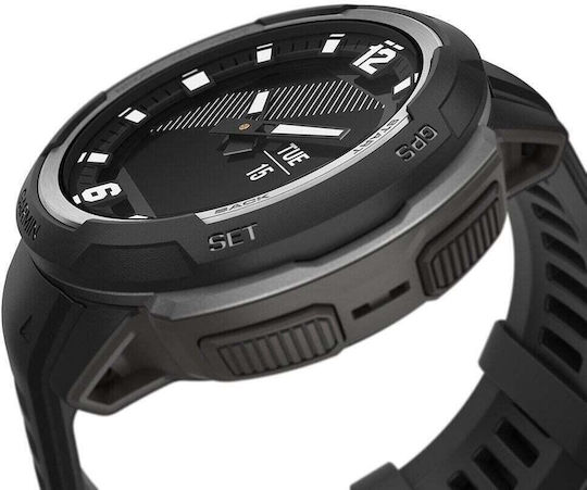 Garmin Instinct Crossover 45mm Waterproof Smartwatch with Heart Rate Monitor (Black)