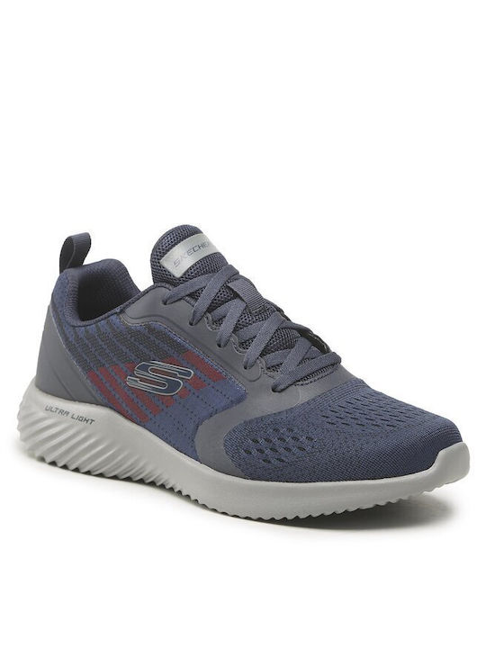 Skechers Bounder Verkona Herren Sportschuhe Laufen Blau