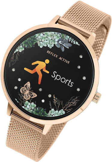 Reflex Active Series 03 38mm Smartwatch with Heart Rate Monitor (Rose Gold Green Garden)