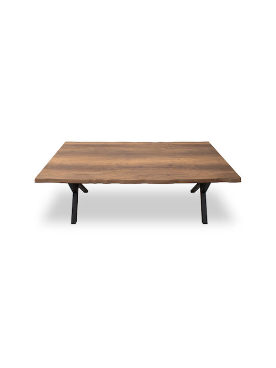 Walter Esszimmer- und Küchentisch Holz mit Metallrahmen 200x100x75cm