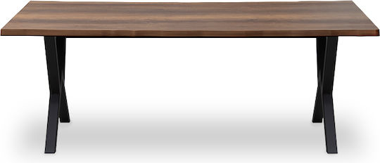 Walter Esszimmer- und Küchentisch Holz mit Metallrahmen 200x100x75cm