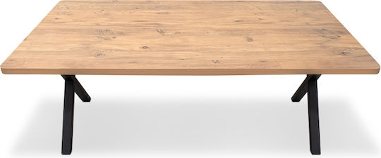 Jeremy Tisch Speisesaal Holz mit Metallgestell Acacia 200x100x75cm