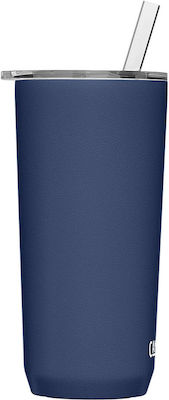 Camelbak Tumbler SST Ποτήρι Θερμός με Καλαμάκι Navy 600ml