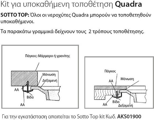 Elleci Quadra 110 Granitek LGQ11043 Drop-In Мивка от Синтетичен Гранит Ш61xД50см Tortora