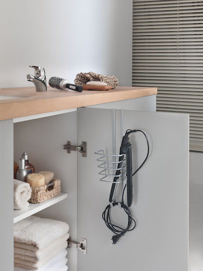 Metaltex 402310 Wall Mounted Bathroom Shelf Metallic 11x13x37cm Silver