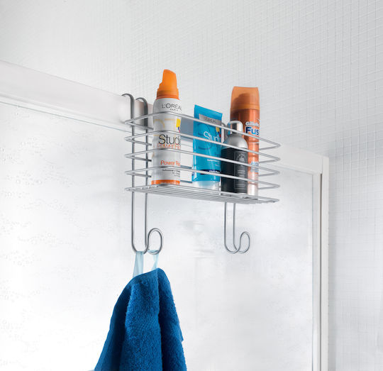 Metaltex Radius Wall Mounted Bathroom Shelf Metallic 30x13x25cm Silver