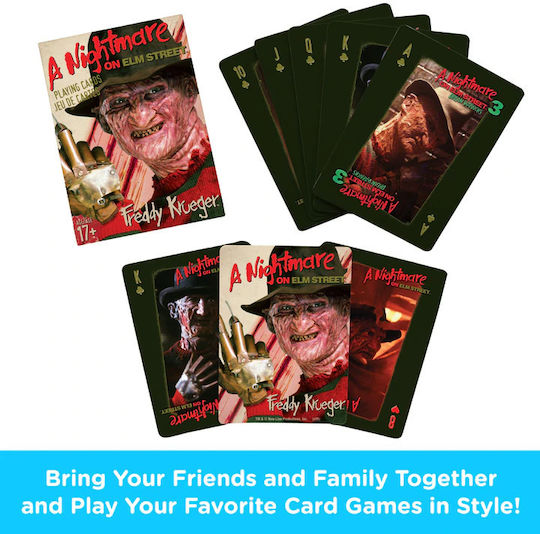 Aquarius Nightmare on Elm Street Freddy Collectible Playing Cards Laminated for Poker