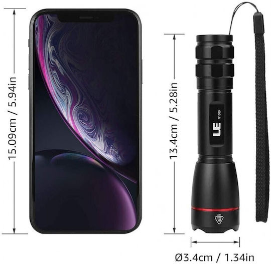 Презареждащ се Фенерче LED Waterproof IPX7 с максимална светлина 1000лм