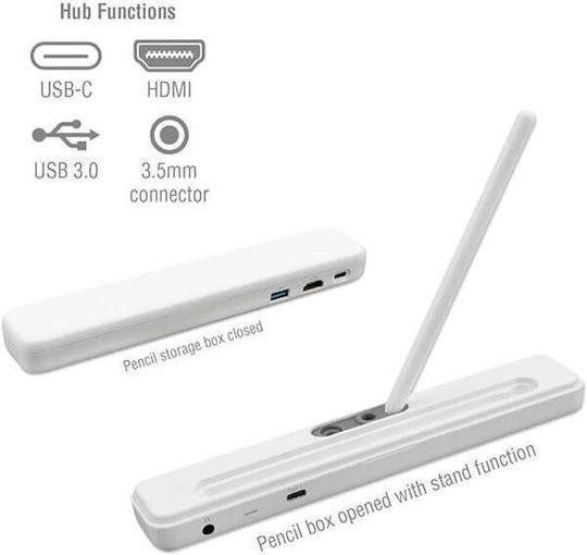4Smarts Active 4in1 USB-C Docking Station mit HDMI 4K PD Weiß