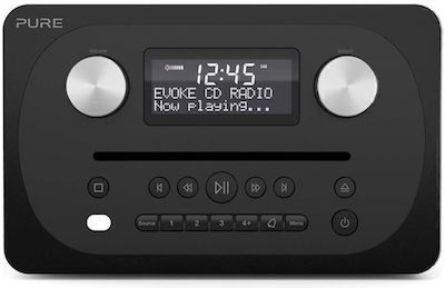 Pure Ηχοσύστημα 151080 10W με CD / Digitale Medien Player, WiFi και Bluetooth Schwarz