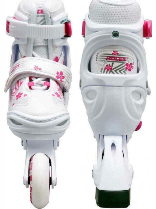 Roces Compy 8.0 Inline Αυξομειούμενα Rollers Λευκά Παιδικά
