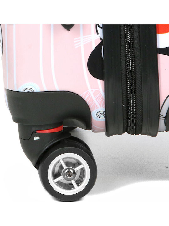 WORLDLINE Worldline Kinder Kabinenreisekoffer Hartschalen Rosa mit 4 Räder Höhe 54cm