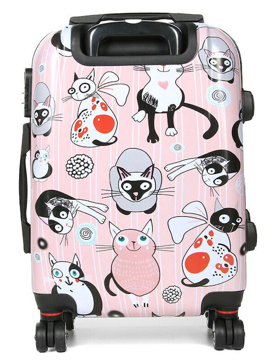 WORLDLINE Worldline Kinder Kabinenreisekoffer Hartschalen Rosa mit 4 Räder Höhe 54cm