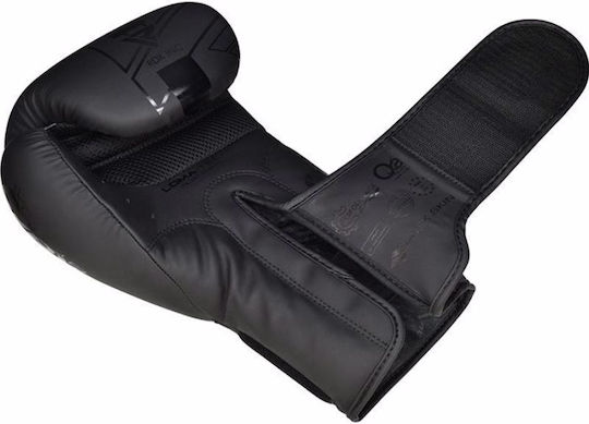 RDX F6 KARA Γάντια Πυγμαχίας από Συνθετικό Δέρμα για Αγώνα Μαύρα