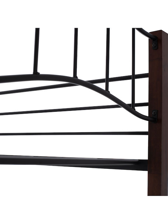 Kids Bed Bunk Single Black for Mattress 90x190cm