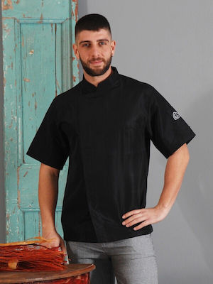 Tips Chef Short Sleeve Blouse Black