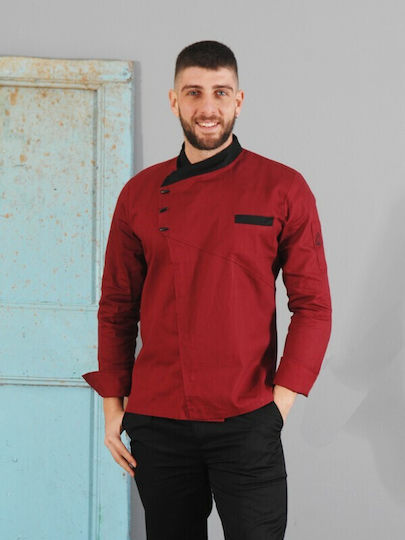 Tips Tips Chef Long Sleeve Blouse Burgundy