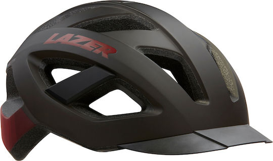 Lazer Cameleon Mountain Bicycle Helmet with MIPS Protection & LED Light Matte Black/Red