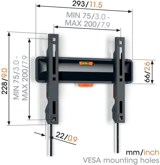 Vogel's TVM 3203 Βάση Τηλεόρασης Τοίχου έως 50" και 30kg