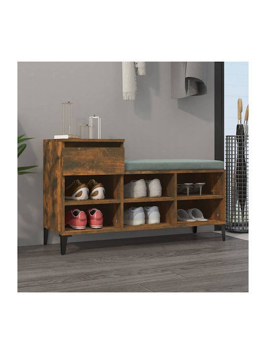 Wooden Shoe Organizer with 6 Shelves Δρύς 102x36x60cm