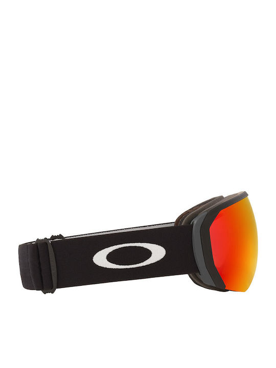 Oakley Flight Path Ochelari de Schi și Snowboard pentru Adulți Negri cu Lentilă Fumurie Portocalie