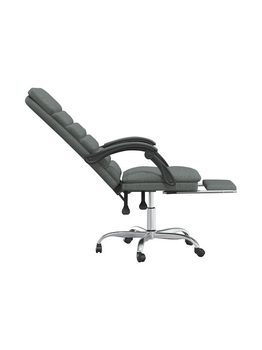 vidaXL Καρέκλα Γραφείου Μασάζ με Ανάκλιση και Ρυθμιζόμενα Μπράτσα Γκρι Σκούρο