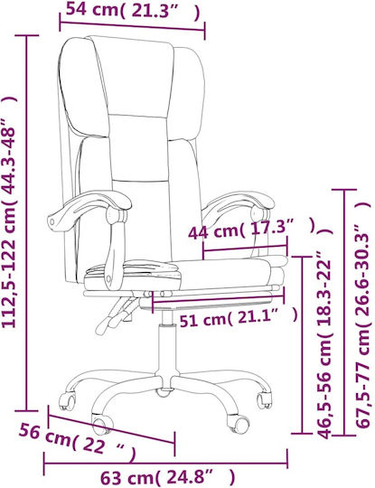 vidaXL vidaXL Office Chair Grey Light
