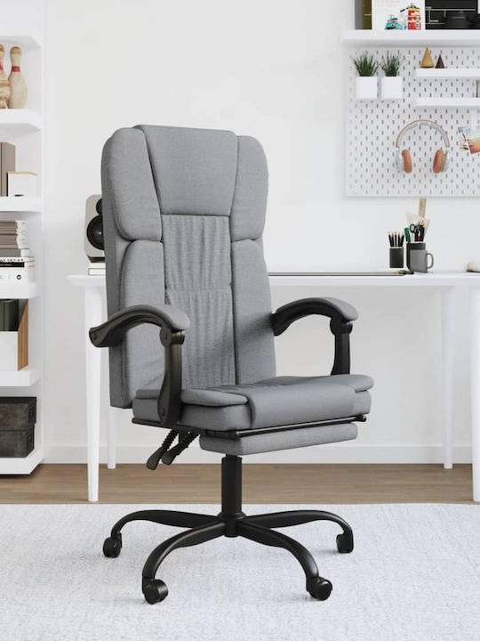 vidaXL Office Chair with Recline Light Grey
