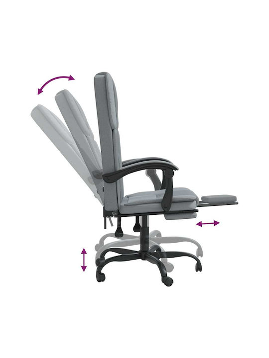 vidaXL Office Chair with Recline Light Grey