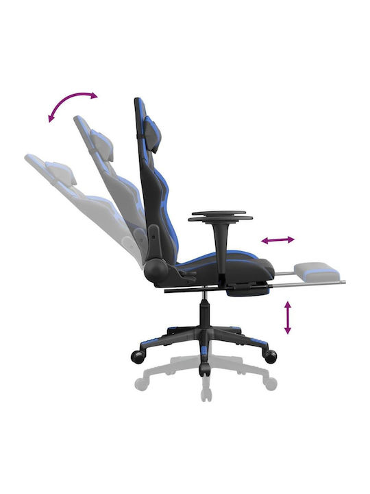 vidaXL 345434 Gaming Stuhl mit Fußstütze Black / Blue