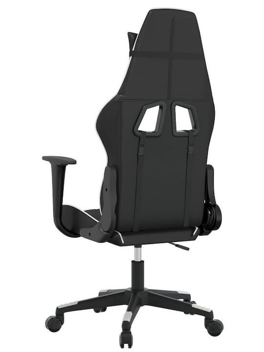 vidaXL 345516 Scaun Gaming Din piele ecologică Negru/alb