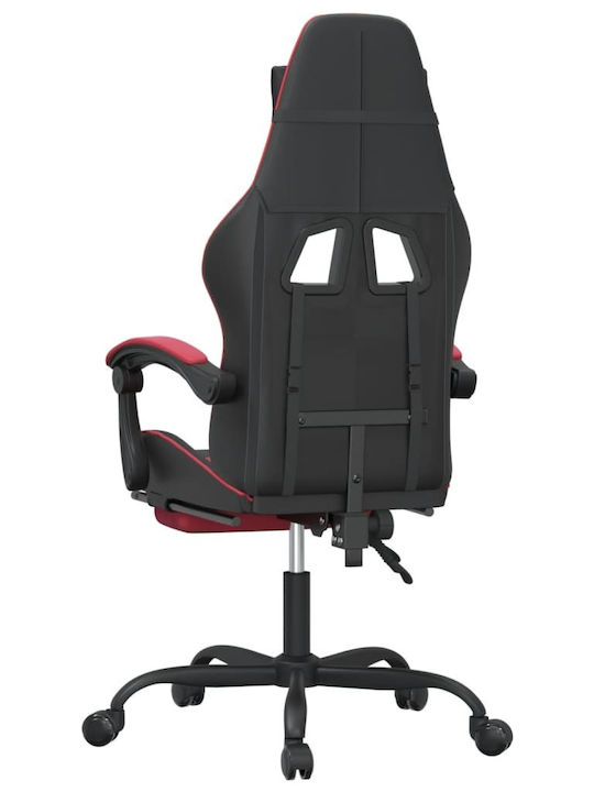 vidaXL 3143861 Artificial Leather Gaming Chair with Footrest Black/Burgundy