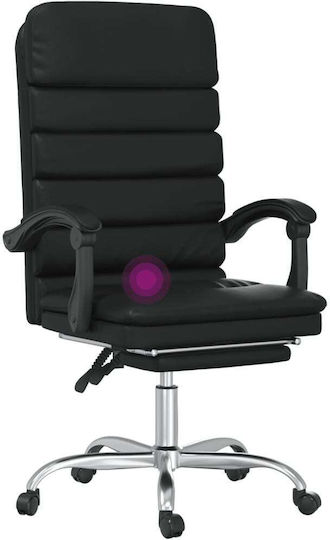vidaXL Scaun De Birou Masaj Negru