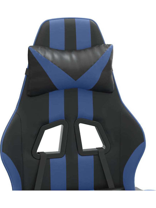 vidaXL 3143830 Artificial Leather Gaming Chair with Footrest Black / Blue