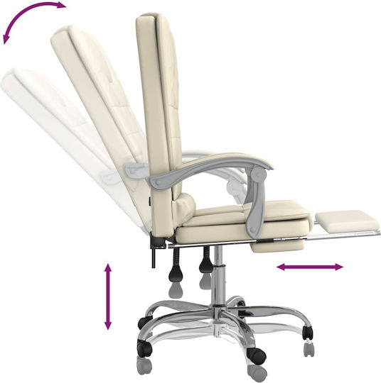 vidaXL Vdxl Office Chair Massage with Adjustable Arms White