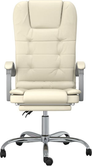 vidaXL Vdxl Office Chair Massage with Adjustable Arms White