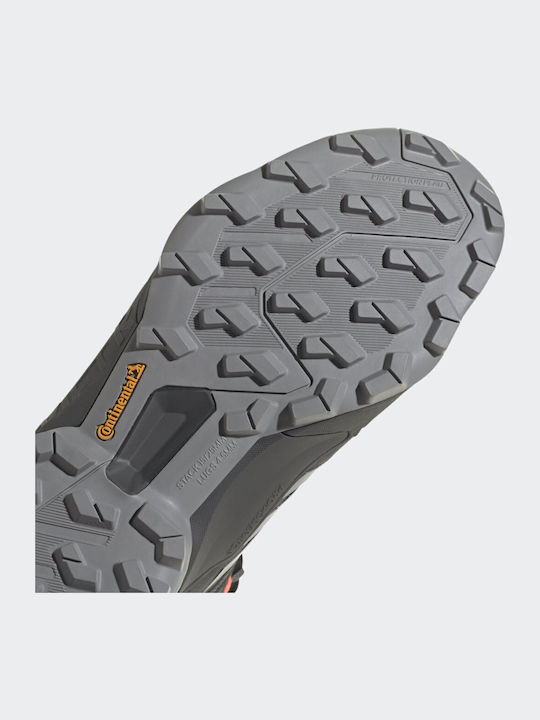adidas Terrex Swift R3 Mid Women's Hiking Waterproof Boots with Gore-Tex Membrane Core Black Grey Three Solar Red