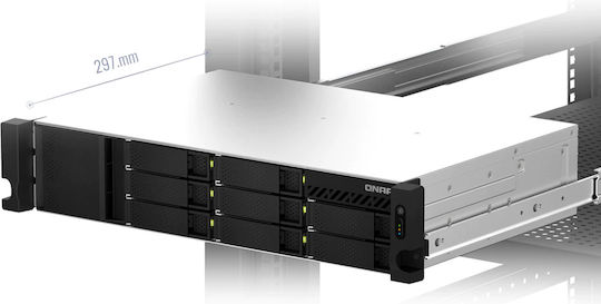 QNap TS-873AEU-RP-4G NAS Rack με 8 θέσεις για HDD/SSD και 2 θύρες Ethernet