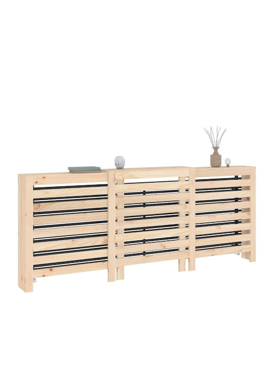 vidaXL Brown Solid Wood Radiator Cover 210x21x85cm