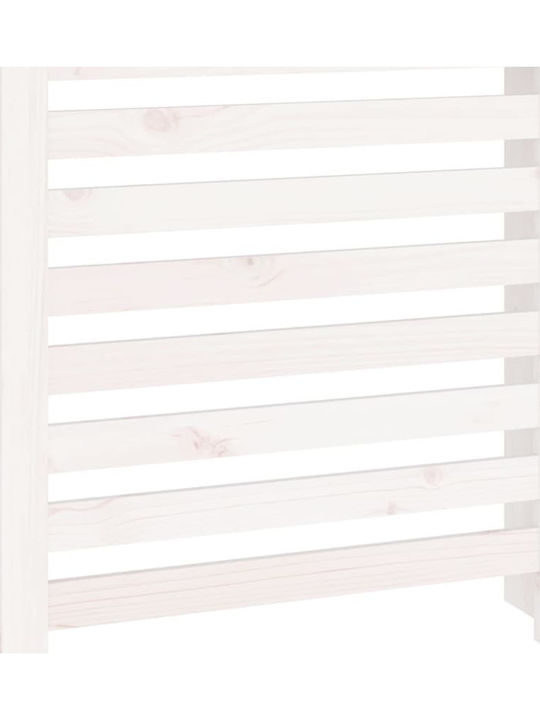 vidaXL Husă Pentru Radiator Din Lemn Masiv Alb 79.5x19x84cm