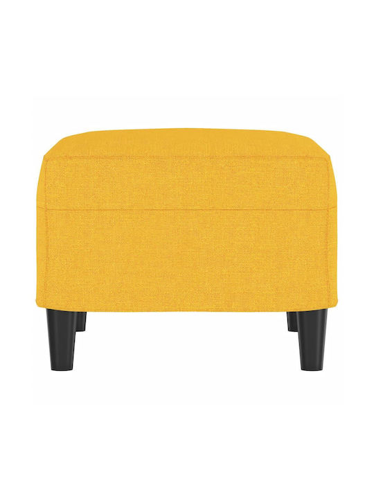 Fabric Upholstered Yellow Light Footstool 60x50x41cm