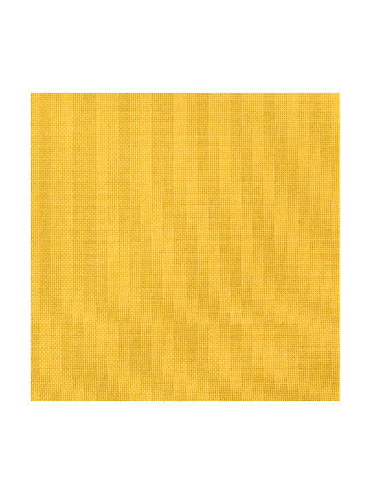 Fabric Upholstered Yellow Light Footstool 60x50x41cm