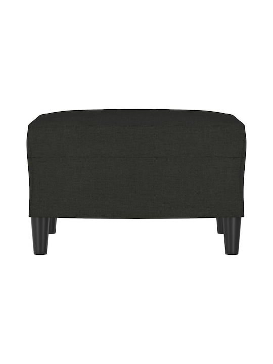 Fabric Upholstered Black Footstool 60x50x41cm