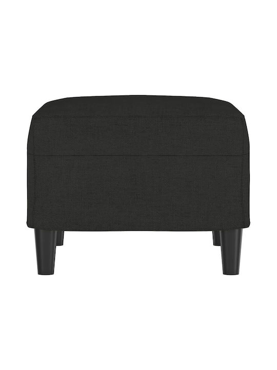 Fabric Upholstered Black Footstool 60x50x41cm