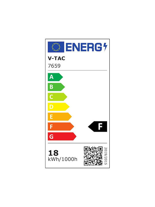 V-TAC Plafonieră de Exterior cu LED Integrat în Culoare Alb 7659